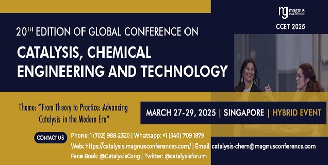 20th Edition of the Global Conference on Catalysis, Chemical Engineering, and Technology